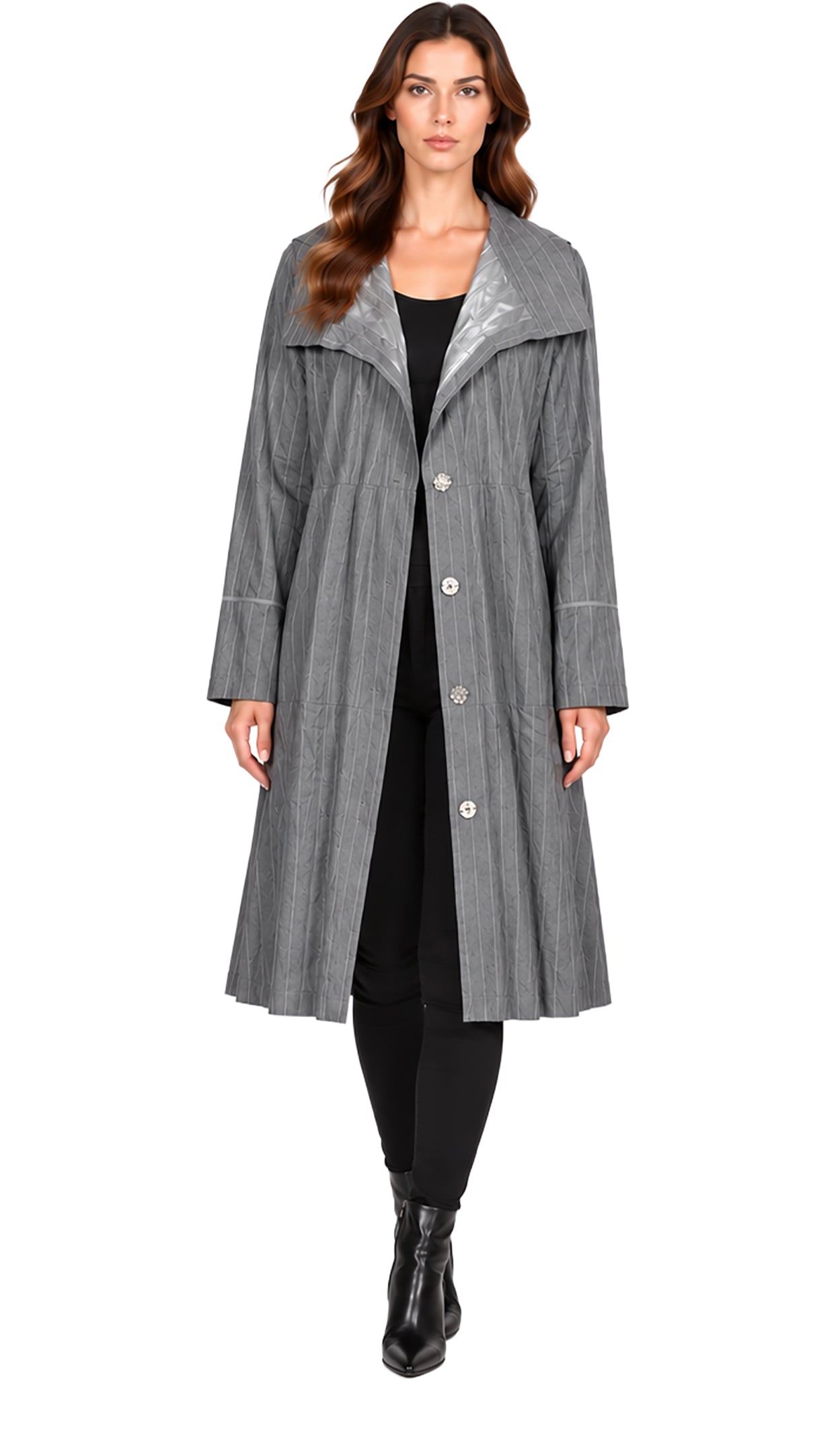Pleated Trench Coat