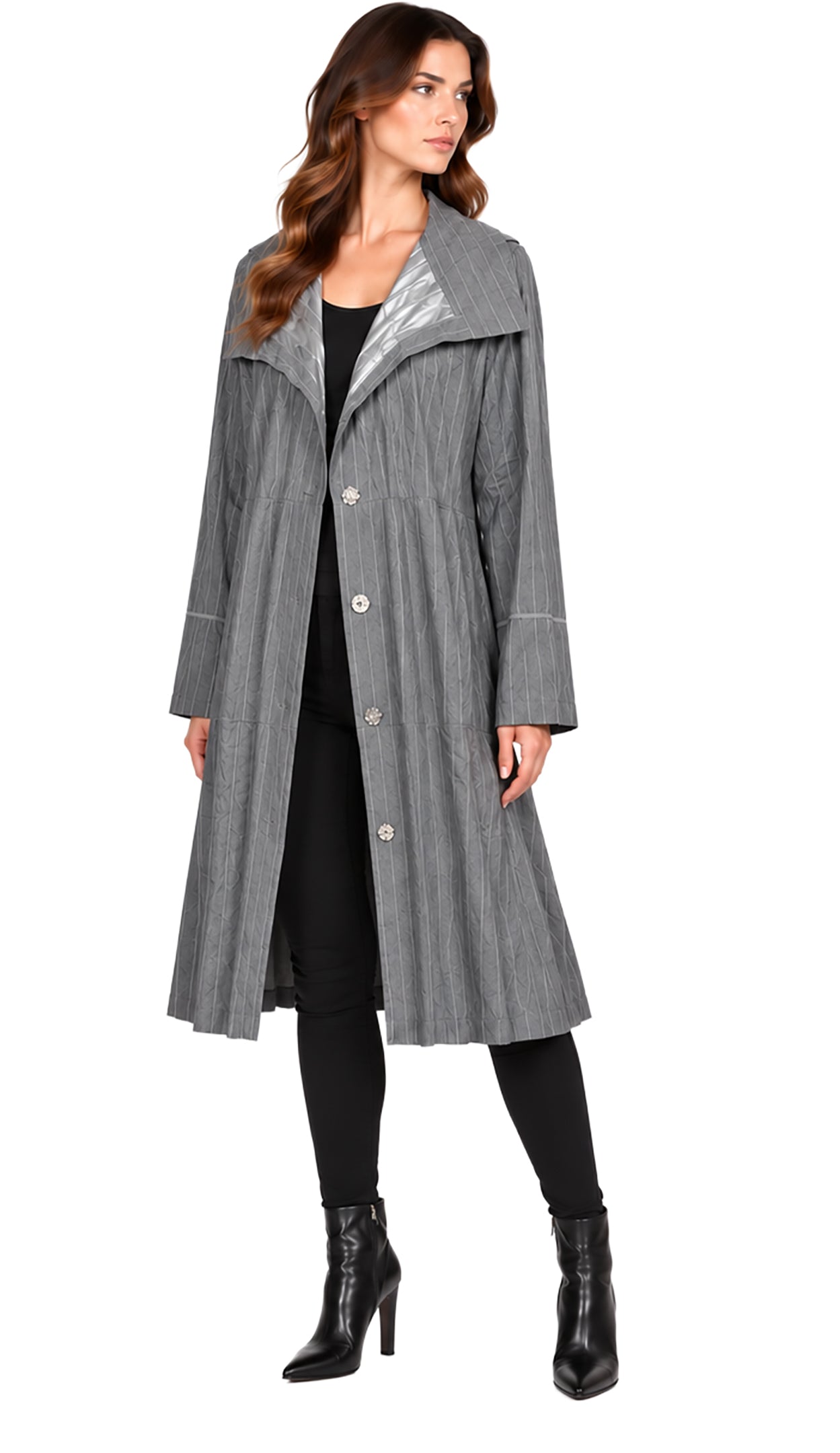 Pleated Trench Coat