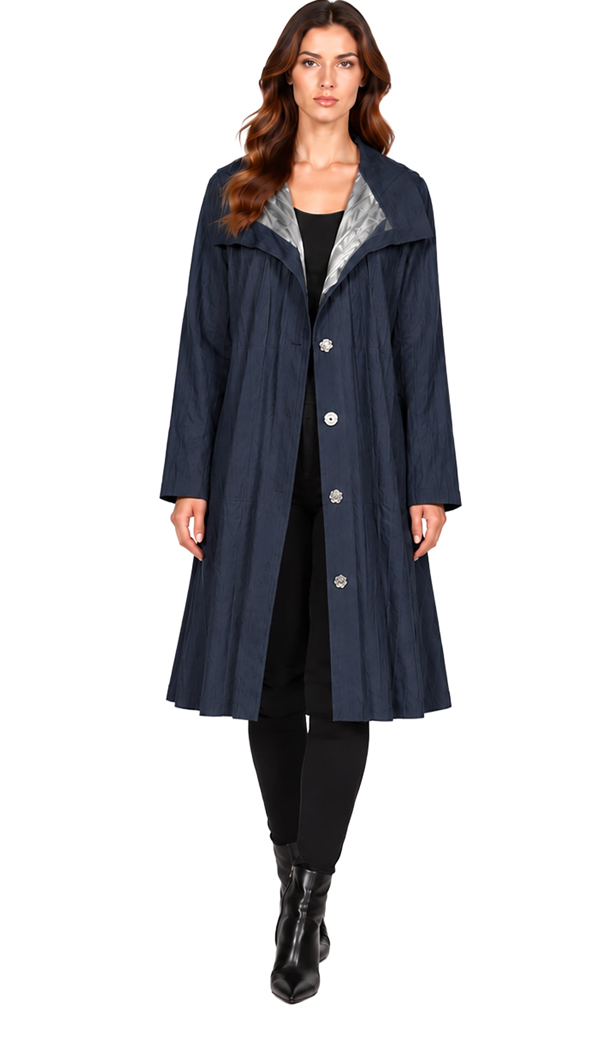 Pleated Trench Coat