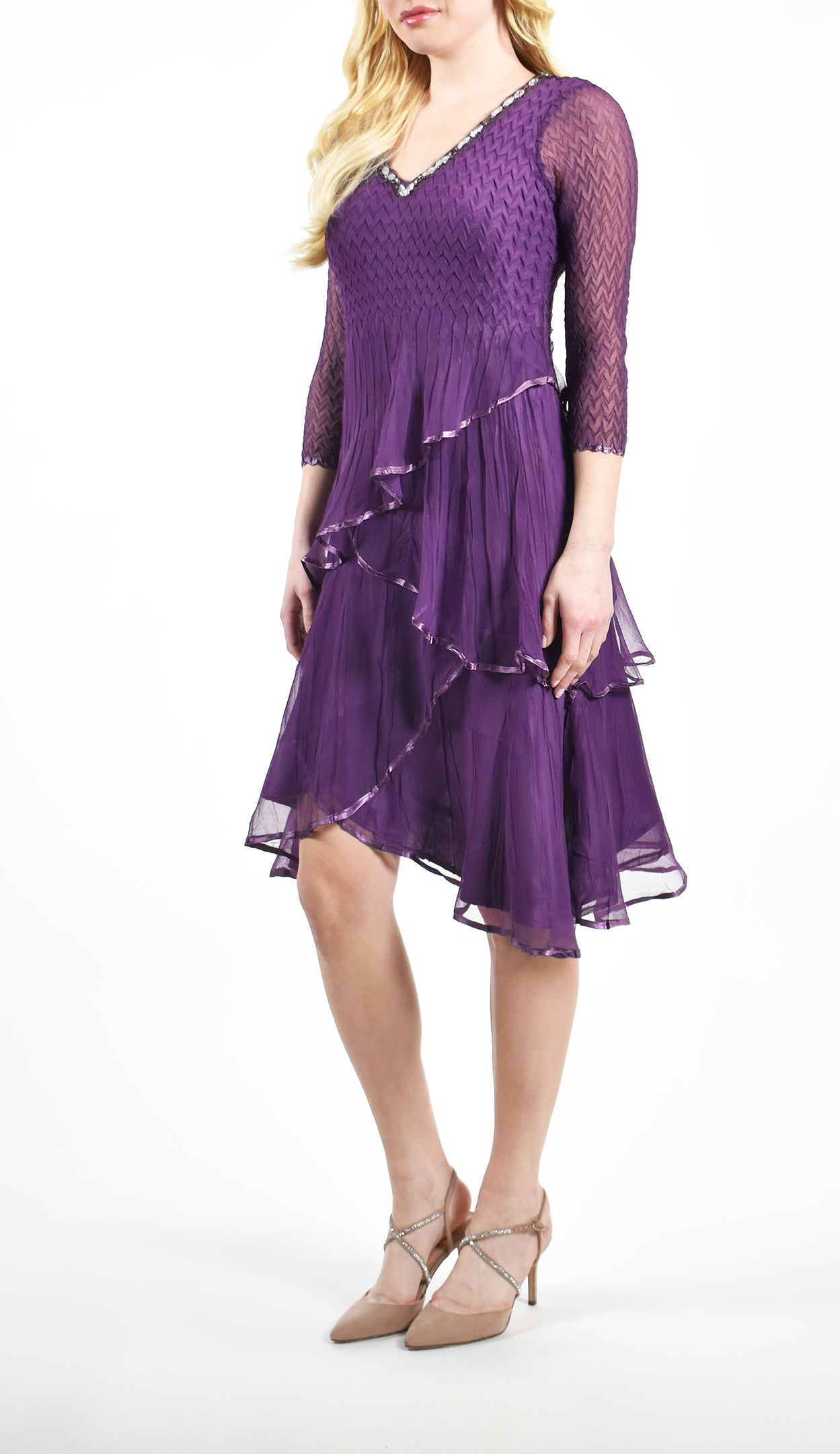 V-Neck Layered Dress