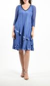 3/4 SLV LAYERED DRESS