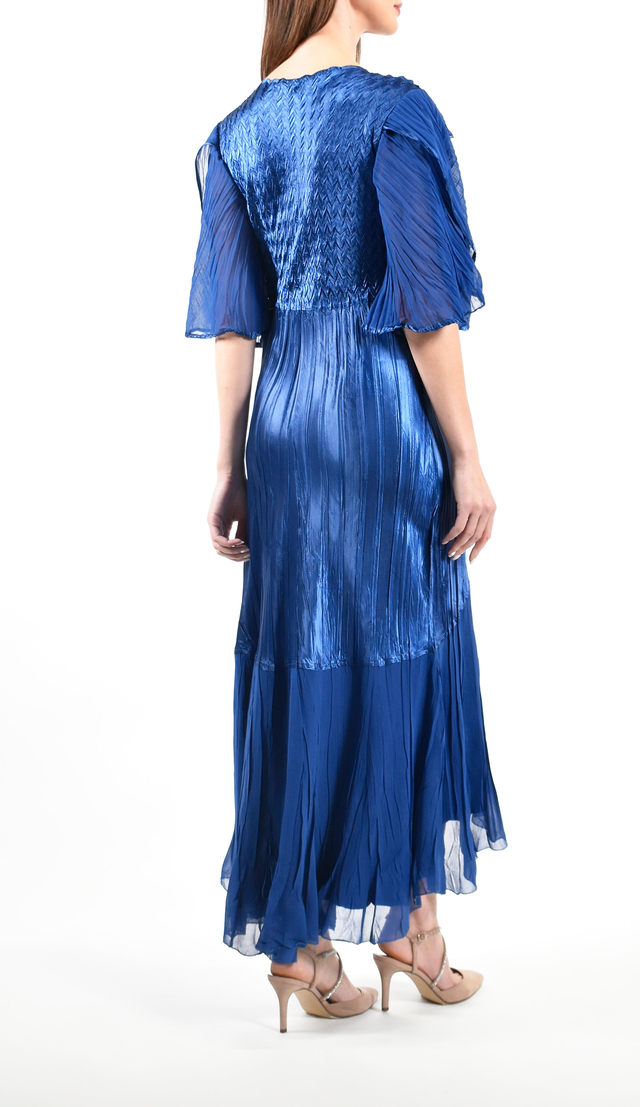 3/4 Flutter Sleeve Dress - Komarov Clothing Official Site