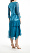 Tiered Flared Sleeve Dress
