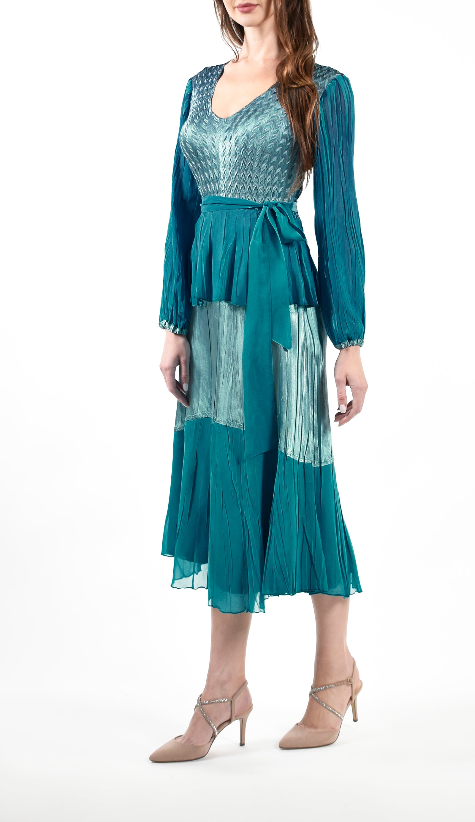 Color block Peplum Dress