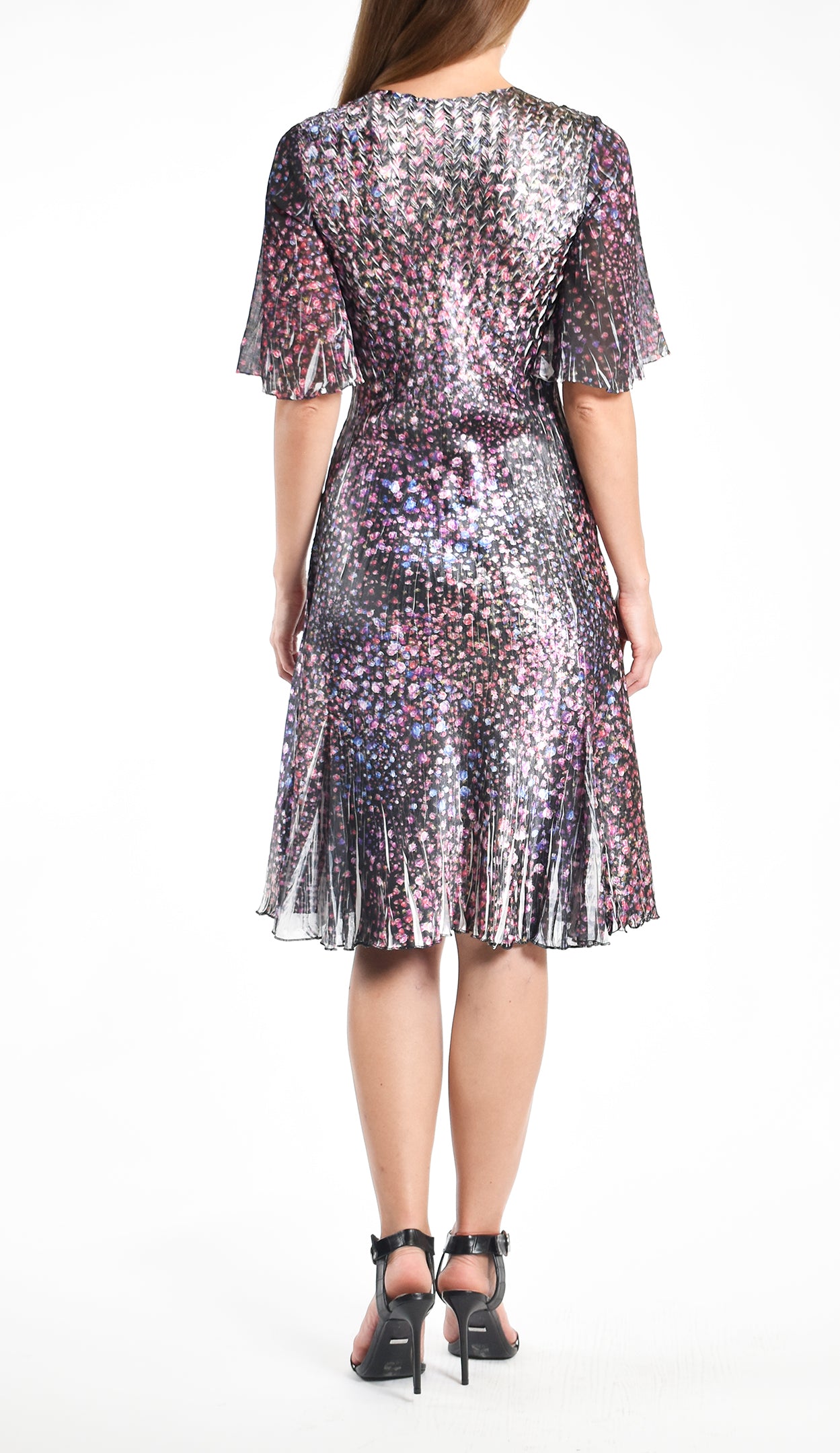 Short Flounce V-neck Dress
