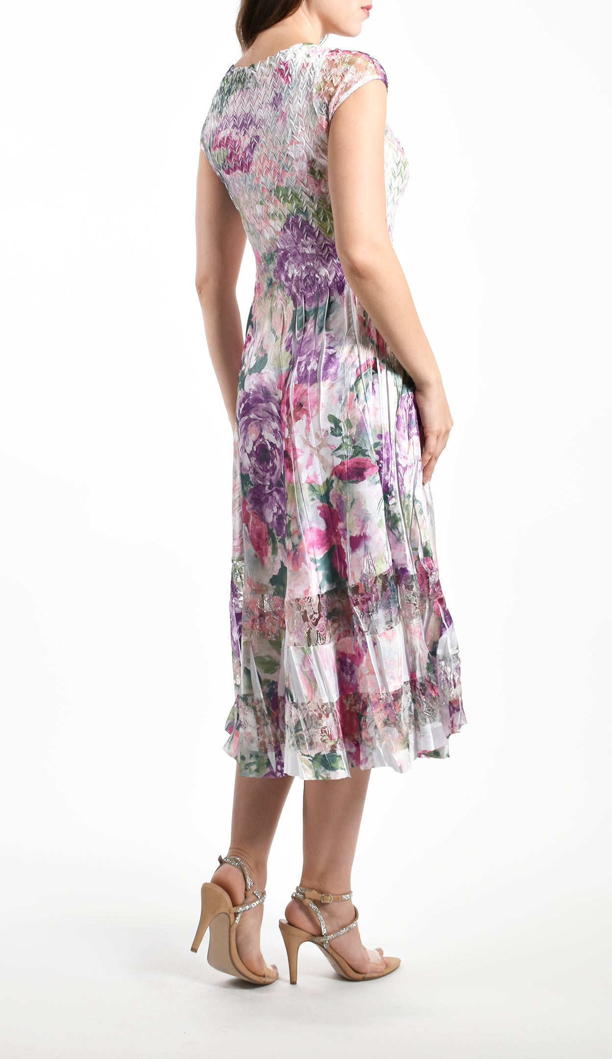 Cap Sleeve V-Neck Dress
