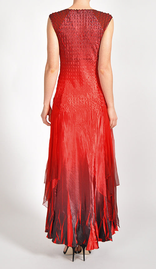 Long Charmeuse Tier Dress